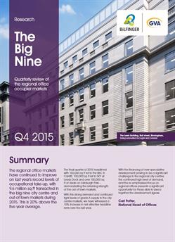 The Big Nine   Quarterly review of the regional office occupier markets   Q4 2015