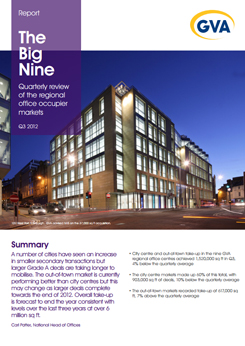 The Big Nine - Quarterly Review of The Regional Office Occupier Markets, Q3 2012
